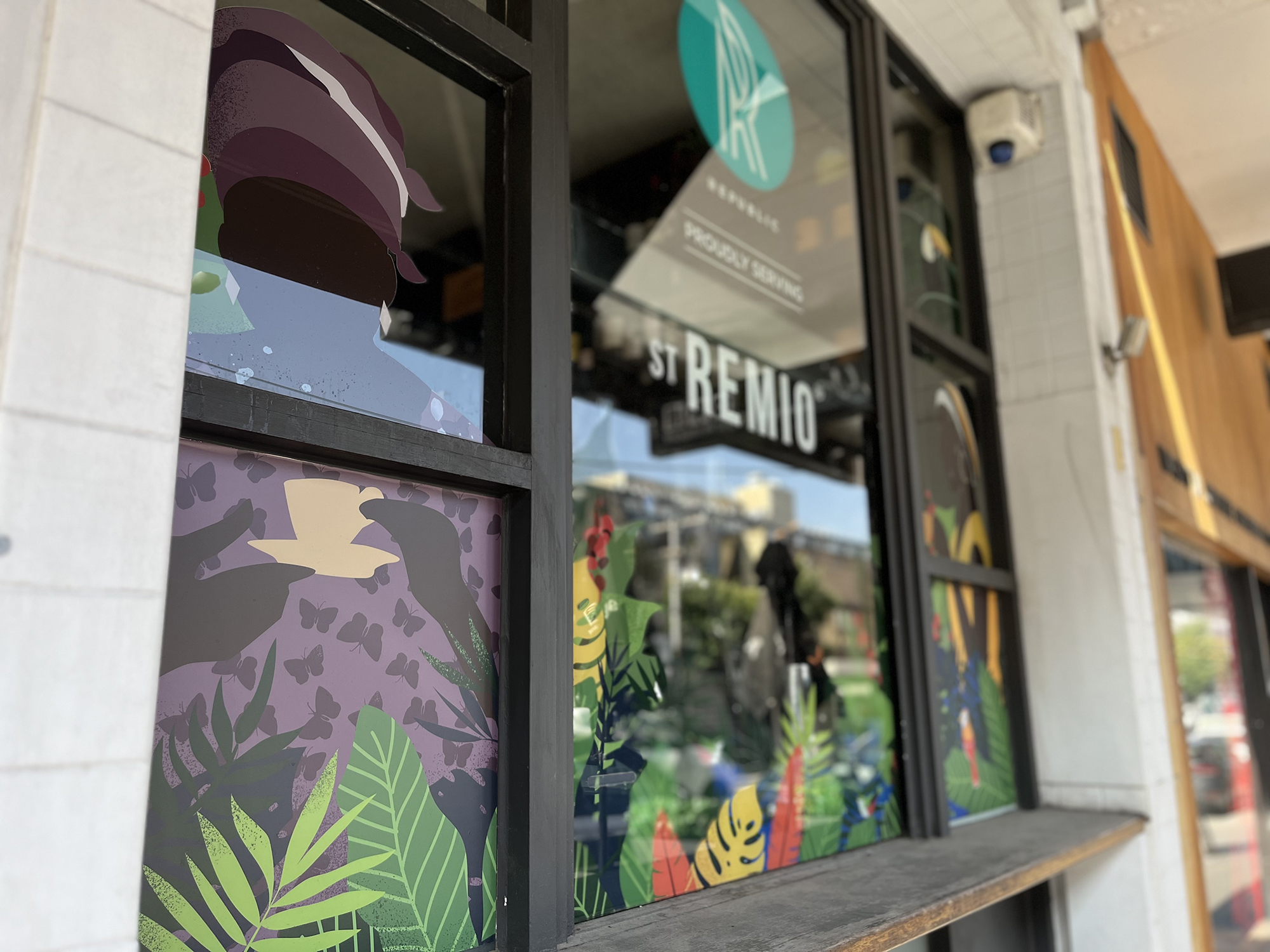 Cafe Republic window decal
